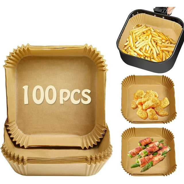 Air Fryer Disposable Paper Liner for COSORI Air Fryer 6 Qt, 100 Pcs Non-Stick Parchment Liners Compatible with COSORI Air Fryer Accessories