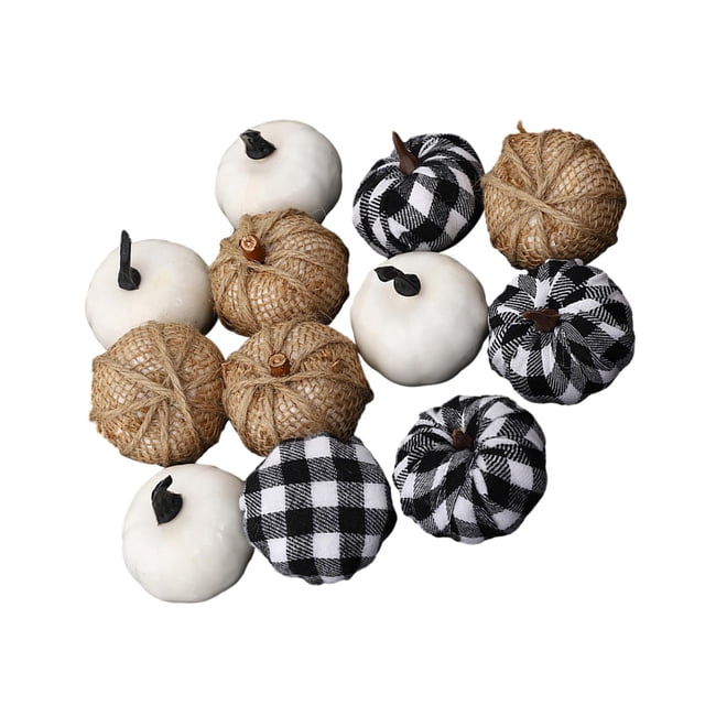 12x calabazas artificiales BLESIY de Otoño accesorios vegetales falsos decoración ligera