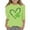 Light Green, variant on lnmuld Cute Tops Stylish Girls Graphic St Patricks Day Tee Fashionable Versatile Round Neck Three Quarter Sleeve Casual Shirt Size:3-4 Years