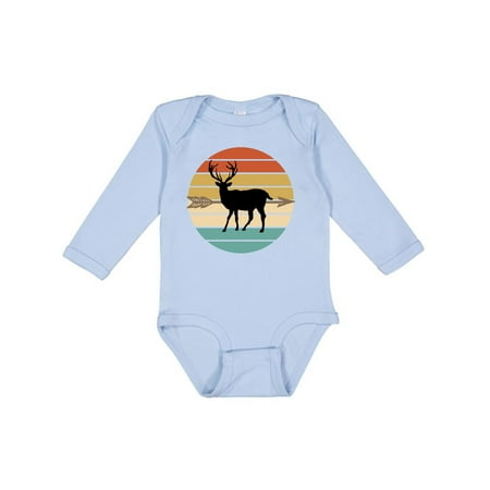 

Inktastic Bowhunting Archery Deer Retro Sunset Boys or Girls Long Sleeve Baby Bodysuit