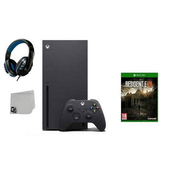 Pre-Owned Xbox Series X Video Game Console Black with Resident Evil 7BOLT AXTION Bundle