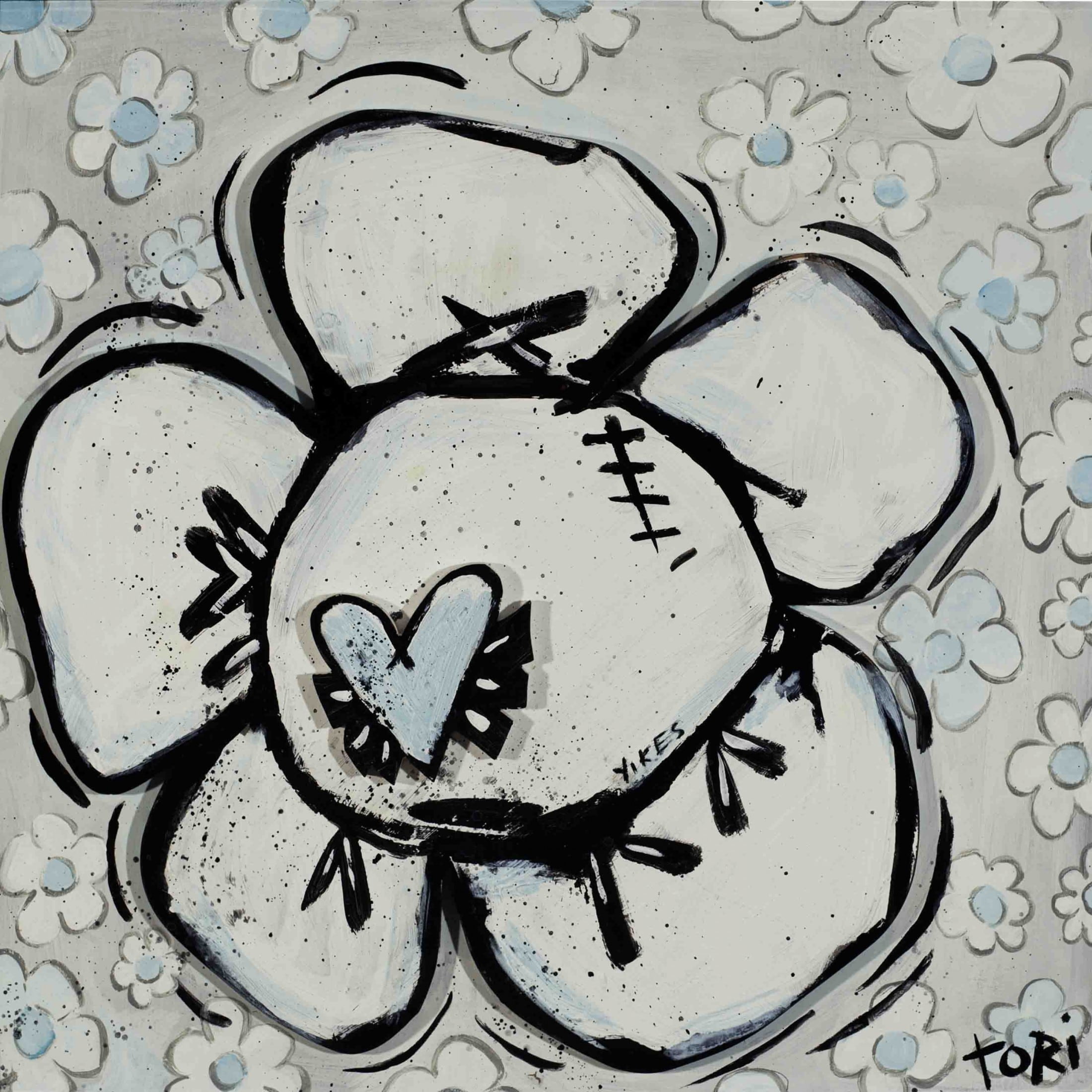 Marmont Hill "Yikes Flower" by Tori Campisi Painting Print on Canvas