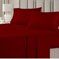 thumbnail image 2 of Easy Bedding 6 Piece Bed Sheet Set - 400 Thread Count - 12 Inch Deep Pocket - 100% Egyptian Cotton - Burgundy Solid, Queen Size., 2 of 7
