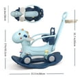 thumbnail image 3 of Wdmiya 4 in 1 Rocking Horse Ages 1-3, Baby Rocking Toy Birthday Gift for Toddlers 1-3 Years Old, Balance Bike Ride On Toys with Push Handle, Backrest and Balance Board for Baby Girl and Boy, Blue, 3 of 8