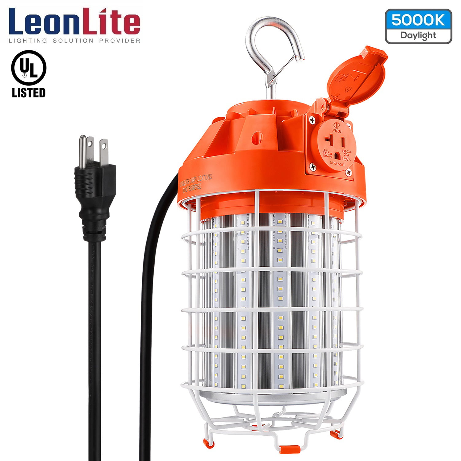 100W LED Temporary Construction Hanging Work Light Fixture Daylight 10400Lm US 