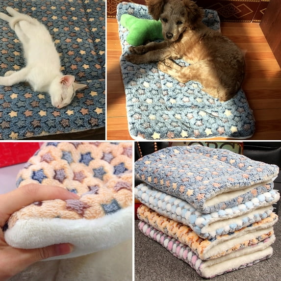 Pet Blanket, Dog Blanket, Cat Blanket Warm Soft Velvet Plush Thick for Winter Pet Puppy Bed Cushion Padding Carrier Sofa Seat