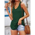 thumbnail image 4 of Summer Women's V Neck Sleeveless Tank Tops Workout Yoga Loose Lightweight Flowy Tee Shirts with Pocket, 4 of 5