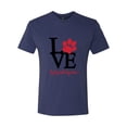 thumbnail image 2 of Wild Bobby, Love My Dog Stole My Heart Red Pawprints Pop Culture Mens Premium Tri Blend T-Shirt, Vintage Navy, Small, 2 of 3