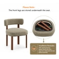 thumbnail image 6 of AFO Upholstered Dining Chairs Set of 4 with Solid Wood Legs, Mid-Century Modern Fabric Kitchen Chairs for Dining Room and Cafe, Camel, 6 of 15