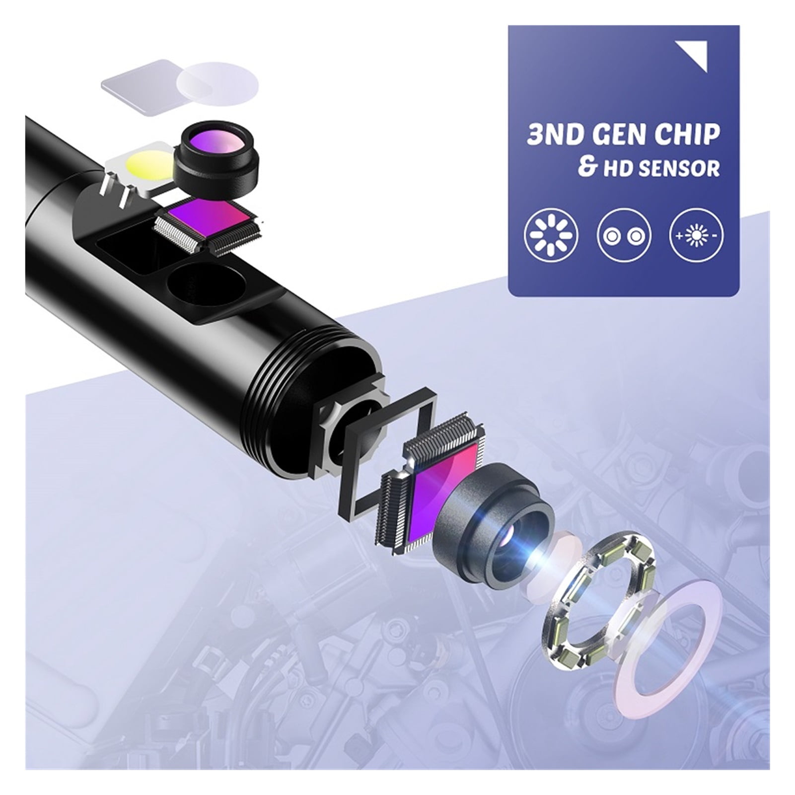 P40 Dual Lens Endoscope HD1080P 4.3 Inch Screen 9 LED Lights IP68 Waterproof Industrial 8MM 5.5MM Dual Camera With 32G TF Card , User-Friendly Borescopes