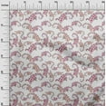 thumbnail image 3 of oneOone Velvet White Fabric Asian Paisley Craft Projects Decor Fabric Printed By The Yard 58 Inch Wide, 3 of 4
