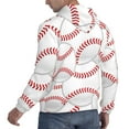 thumbnail image 4 of Bingfone Baseballs Men'S Drawstring Hoodie Long Sleeve Pocket Sweatshirts-3x-Large, 4 of 9
