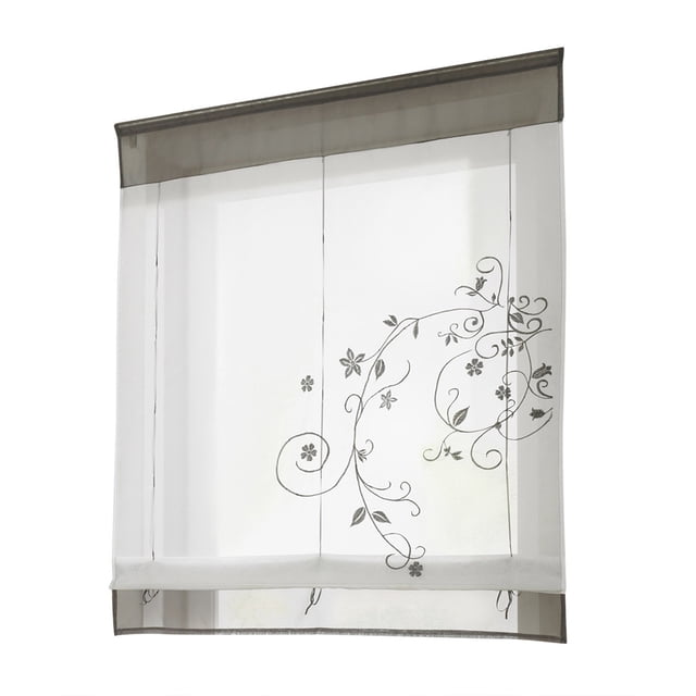 Newest Roman Blinds Embroidery Tulle Short Shade Room Window Curtain