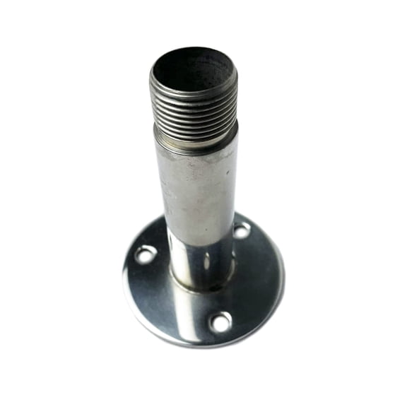 Marine City Boat Antenna Mount Base, 1-1/4 in Tube, 304 Stainless Steel, Corrosion-Resistant Polished Finish, for Boats, Yachts and Kayaks, Pack of 1