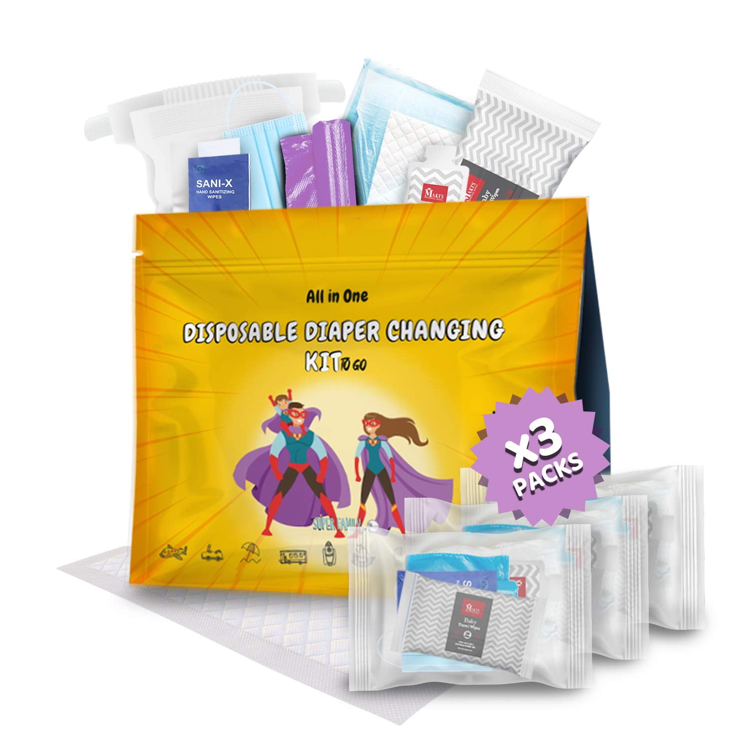 Disposable Diaper Changing Kit to Go