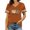 AB215 Gold, variant on Halloween Short Sleeve T Shirts For Womens Pumpkin Print V Neck Graphic Tops Trendy Ladies Halloween Theme Party Clothes Light Purple Size M