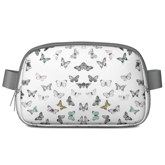 Colorful Butterfly Fanny Pack for Women – Cute Floral Waist Bag with Artistic Pattern, Aesthetic Crossbody Sling Bag for Travel, Fashion & Butterfly Lovers