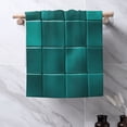 thumbnail image 2 of Blue Green Square Ceramic Pattern Face Wash Cloth 27.5×16in Hand Towels Bathroom Soft Absorbent Kitchen Towel Spring Decorative Dish Hotel Gym Spa, 2 of 5