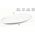 thumbnail image 2 of 2 Pack 16" Porcelain Large Oval Serving Plates, White Oval Serving Platters Dishes for Serving Food, Appetizers, Dessert, Meat, Sushi, Fish, Party, 2 of 8
