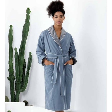 

Women s Plush Microfiber Spa Robe