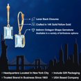 thumbnail image 2 of Gem Stone King 14K Yellow Gold Sky Blue Aquamarine Earrings for Women | 2.80 Cttw | Gemstone March Birthstone | Octagon 8X6MM, 2 of 6