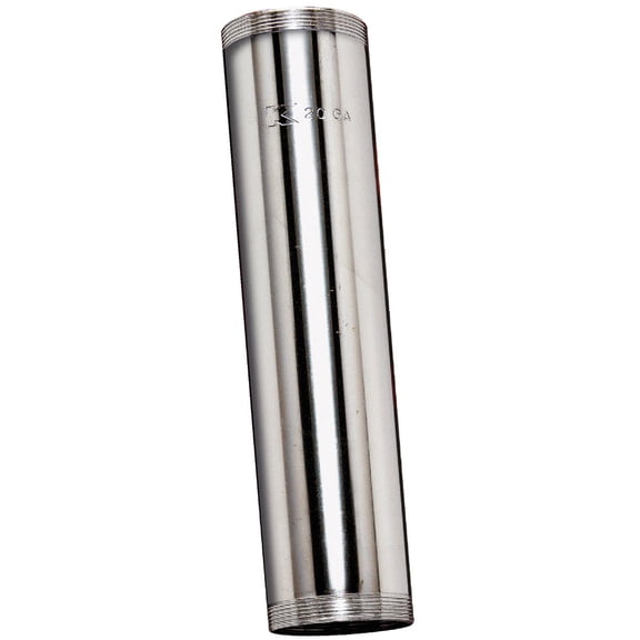 Plumb Pak 1161K Tube, Threaded on Both Ends, 1-1/4-Inch by 12-Inch, Chrome — Residential Use, Standard Application