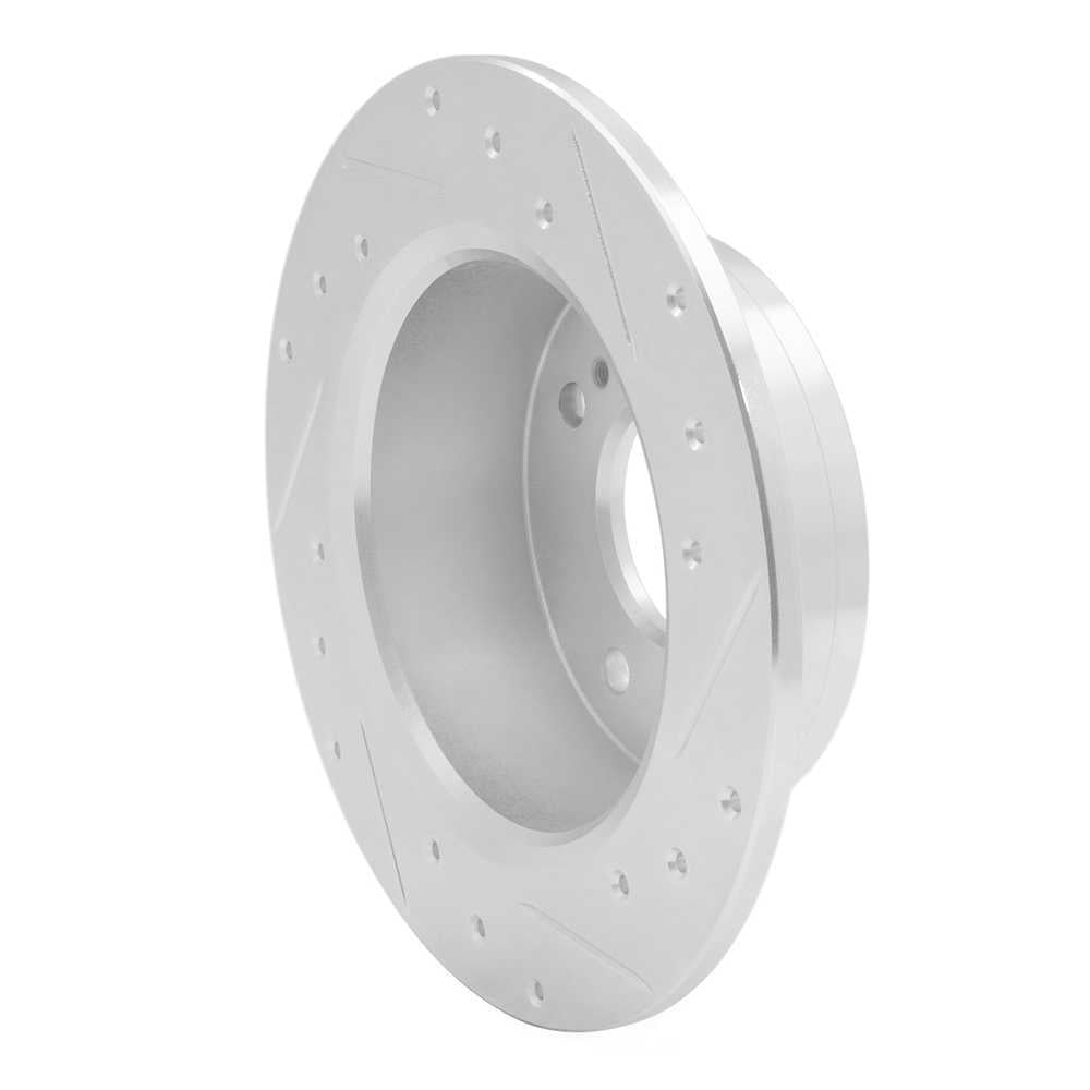 Dynamic Friction Company 631-67010L DFC Brake Rotor - Drilled And Slotted - Silver