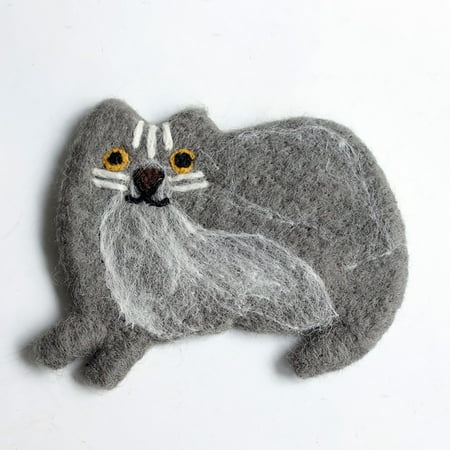 

LASHALL Wool Coasters- Set Of 4 Wool-Felt Cat Shape-Coasters -Gifts For Cat Lovers-Coaster Set-Funny Drink-Coasters(Buy 3 Receive 5)