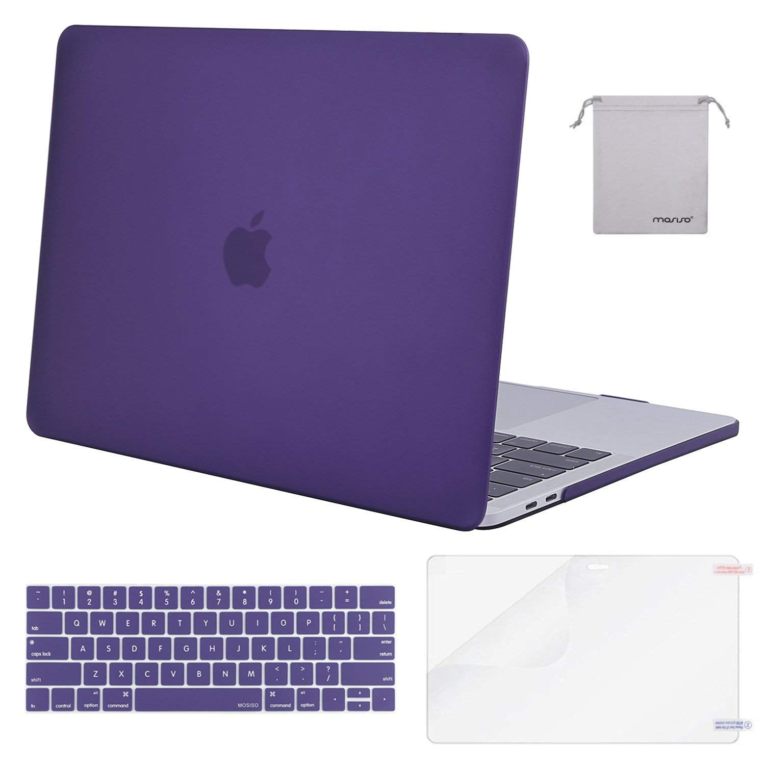 USB Screen Protector Flower 10 Keyboard Cover KECC Compatible with MacBook Pro 13'' Case 2019-2016 Touch Bar A2159 A1989 A1706 A1708 Protective Plastic Hard Shell Sleeve