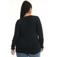 thumbnail image 2 of June & Vie Women's Plus Size Wrap-Front Cardigan, 2 of 5
