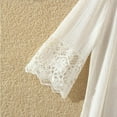 thumbnail image 2 of Women's Sun Protection Casual Lace Loose Clothing Solid Color Kimono Cardigan Loose Summer Cardigan Top Shirt, 2 of 5