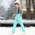 thumbnail image 6 of HCNTES Toddler Snow Bib Overalls Kids Waterproof Ski Pants with Adjustable Shoulder Straps Winter Outdoor Wear(A01-Mint Green,9-10 Years), 6 of 9