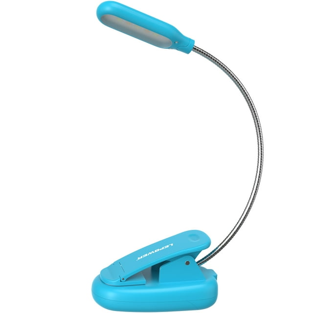 LEPOWER Clip on Book Light, Reading Light, Battery & USB Operated, Bed