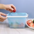 thumbnail image 5 of Silicone Folding Lunch Box for Food Storage, Reusable Microwave Safe Bento Box, Portable Collapsible Food Container for Kitchen and Travel Use, 5 of 6