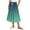 Mint Green, variant on WRKEKC Long Skirts for Women Summer, Casual Skirts for Women, Women's Trendy Casual Ladies Comfy Gradient Printed A-Line Elastic Waist Pleated Long Skirts with Drawstring