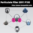thumbnail image 4 of Paquete de 60 Filtros de PartíCulas 2091 P100 Compatibles con 2091, Reemplazo para 6000 6200 6800 7000 FF-4, 4 of 5