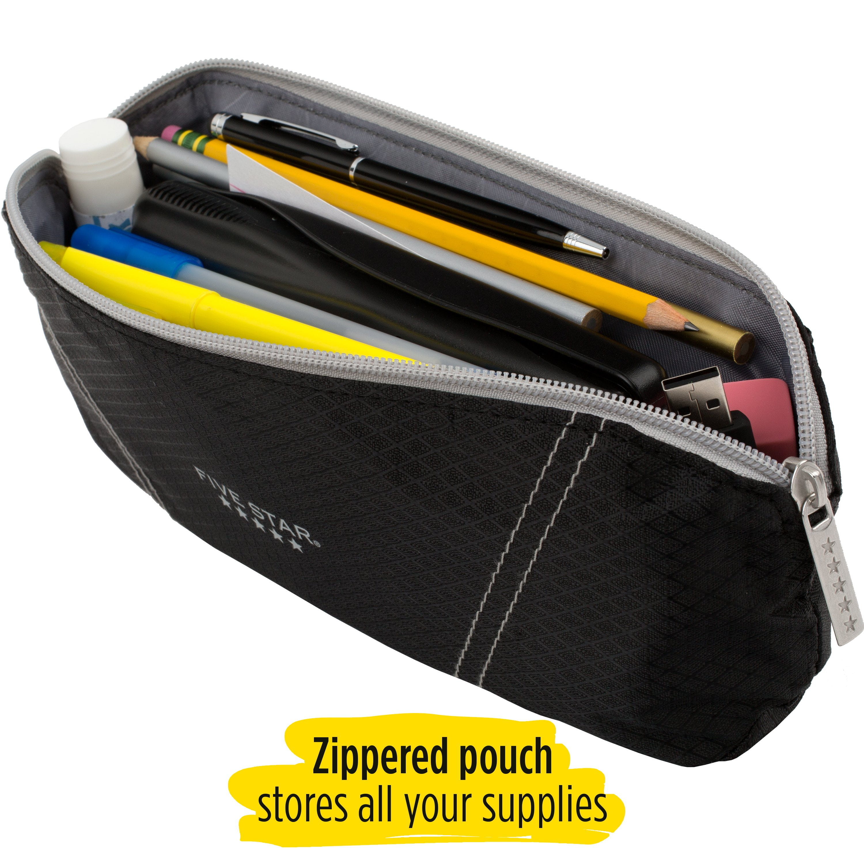 Five Star 2-In-1 Pencil Pouch, Assorted Colors