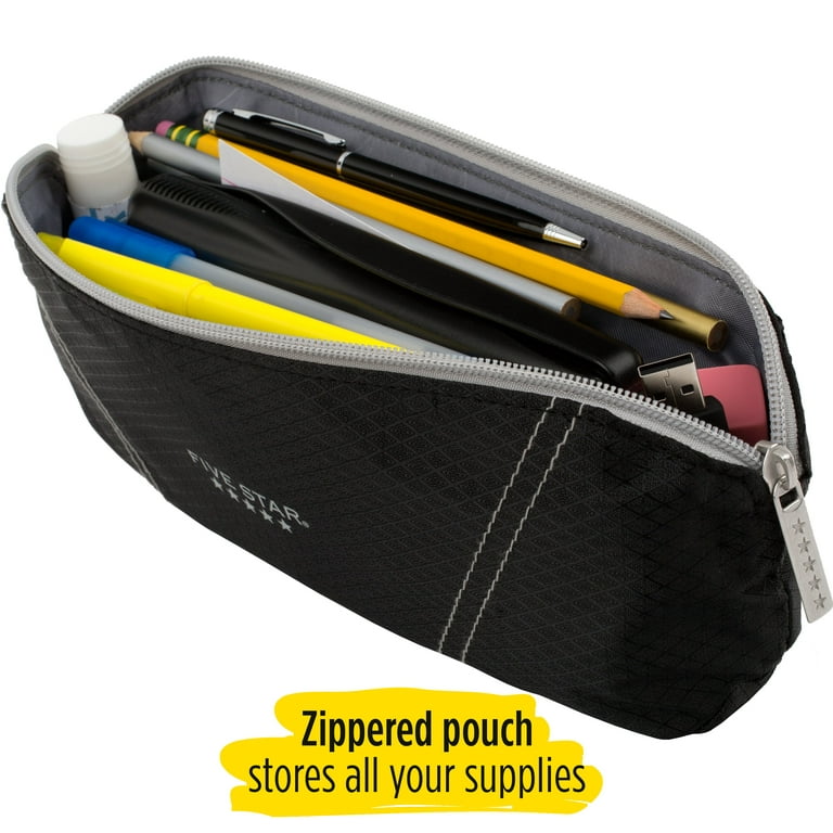 Five Star Stand N Store Pencil Pouch Black/Gray (500112A-WMT) - Yahoo  Shopping