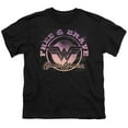 thumbnail image 2 of Wonder Woman Free and Brave Kids T Shirt for Youth Boys and Girls, Black, X-Large, 2 of 4