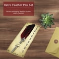 thumbnail image 4 of Peggybuy Calligraphy Feather Dip Pen with 5 Nib Writing Ink Quill Fountain Pen (Red), 4 of 6