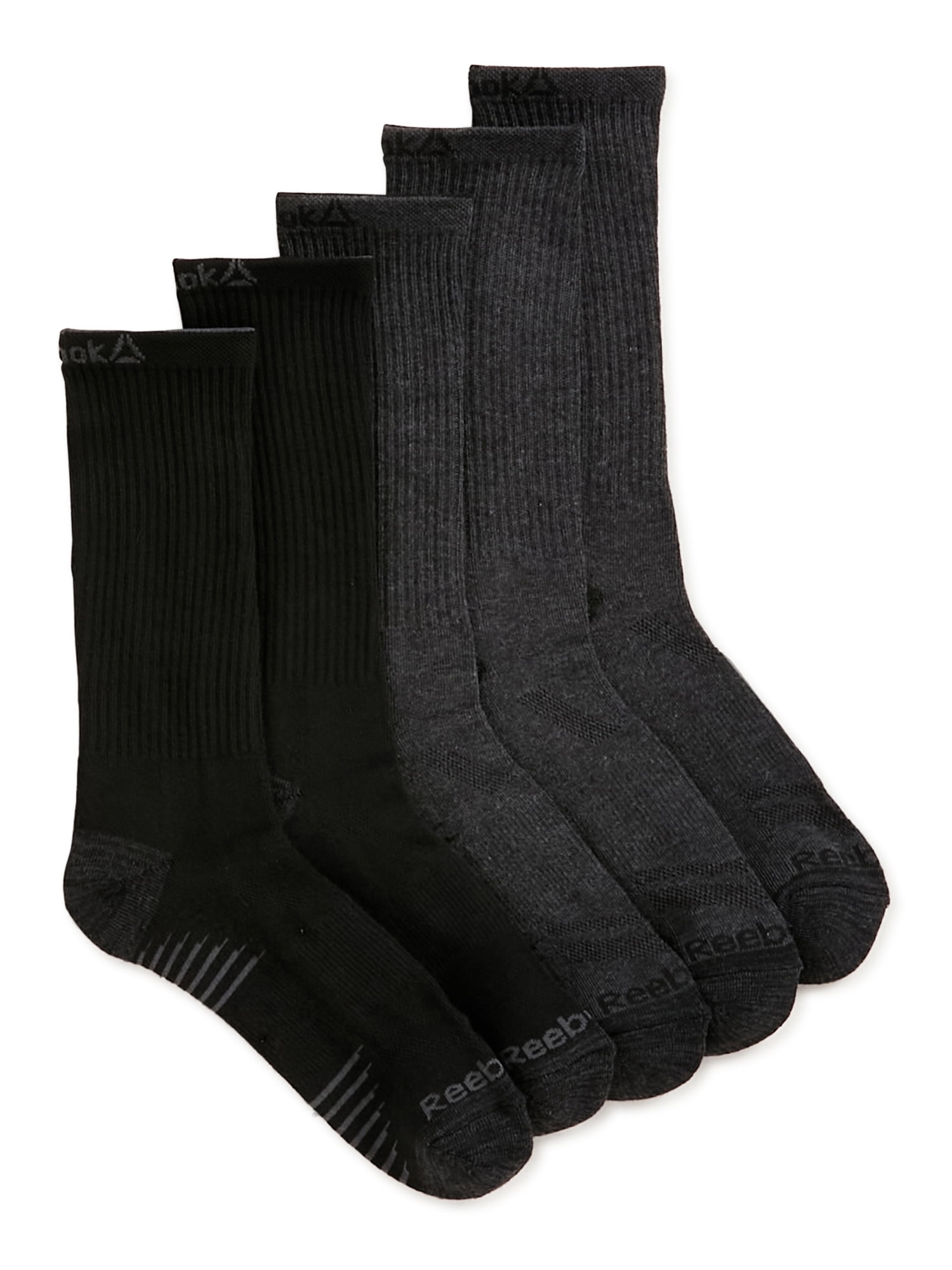 Reebok Men's Crew Sock, 5 Pack