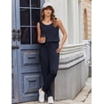 thumbnail image 5 of Ekouaer Jumpsuits for Women Casual Sleeveless 2026 Summer Romper Dressy Vacation One Piece Outfits Fashion Travel Clothes, 5 of 6