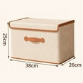thumbnail image 6 of Balieda Storage Boxes with Lid, Large Blanket Quilt Pillow Organization and Storage Containers for Bedding, Comforters, Foldable Closet Organizers with Handle, 6 of 7