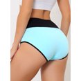 thumbnail image 2 of DARING DIVA Women's Tummy Control Color-Block Brief Panties S Light Blue, 2 of 6