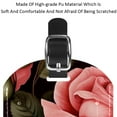 thumbnail image 4 of Square 2Pack PU Leather Roses Cruise Luggage Tag with Privacy Cover and Name ID Tag for Travel Handbags Backpacks Luggage Tags, 4 of 6