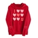 thumbnail image 4 of Xuyuer Valentines Hoodie for Women Funny Valentine Love Heart Graphic Long Sleeve Hoodies Pullover Tops Sweatshirt Long Sleeved Hooded Sweatshirt, 4 of 9
