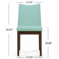 thumbnail image 6 of GDF Studio Quaker Mid Century Modern Fabric Upholstered Dining Chairs, Set of 2, Mint and Walnut, 6 of 12