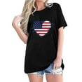 thumbnail image 2 of CHUANK Plus Hauts pour Femmes Chic Décontracté Col Rond Manches Courtes Chemises et Blouses pour Femmes T-Shirts à Imprimé Papillon du 4 Juillet pour Femmes Tunique Graphique Patriotique Tendance Haut d'Été Plage, 2 of 4