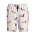 thumbnail image 6 of Daiia Dachshund Dog Puppy Mens Woven Stretch Pajama Short,Short Pajama Pants-Medium, 6 of 7