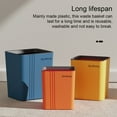 thumbnail image 3 of 2 Pieces Home Office Garbage Bin Bedroom Portable Waste Basket Square Shape Rubbish Can Large Capacity Container Blue M, 3 of 10